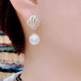 Ball Square Zircon Earrings